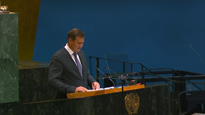 Максім Рыжанкоў. Скрыншот відэа un.org