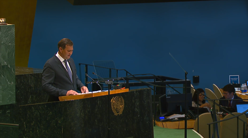 Максім Рыжанкоў. Скрыншот відэа un.org