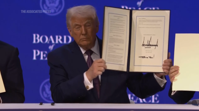 Дональд Трамп. Скрыншот відэа АР