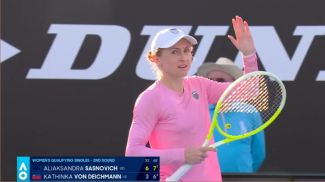 Аляксандра Сасновіч. Скрыншот відэа ausopen.com