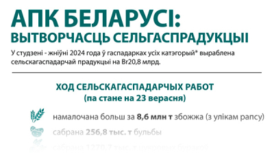 АПК Беларусі: вытворчасць сельгаспрадукцыі