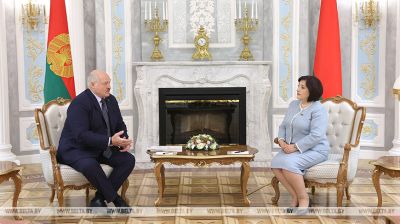  Лукашэнка сустрэўся са старшынёй Мілі Меджліса Азербайджана   