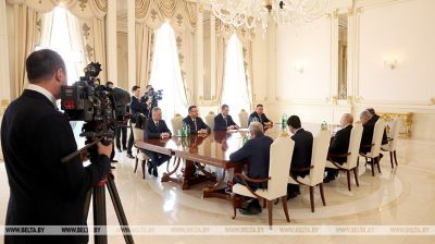 Прэзідэнт Азербайджана Ільхам Аліеў правёў сустрэчу з прэм'ер-міністрам Беларусі Аляксандрам Турчыным