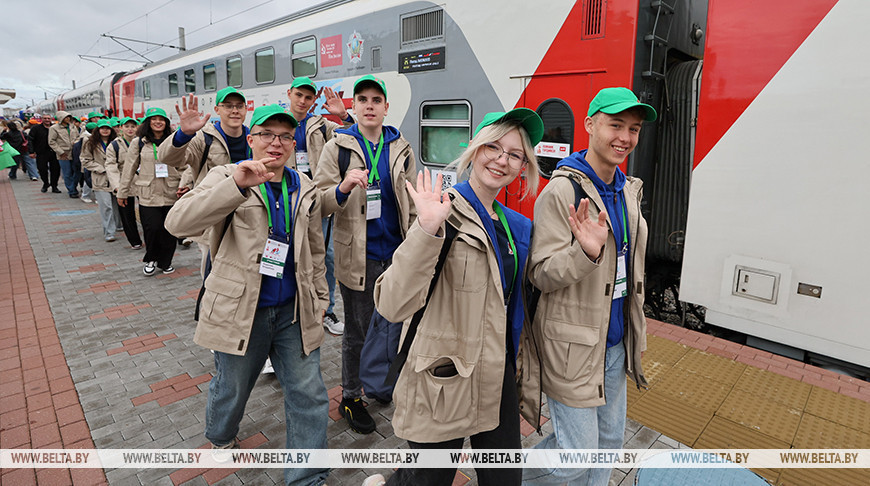 "Поезд Памяці" сустрэлі ў Мінску 