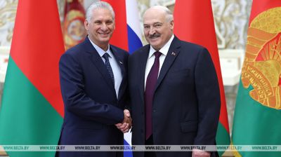 Сустрэча прэзідэнтаў Беларусі і Кубы праходзіць у Палацы Незалежнасці 