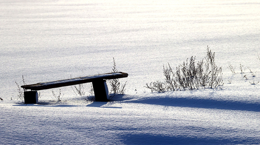 Снежны зімовы дзень у Гомельскім раёне