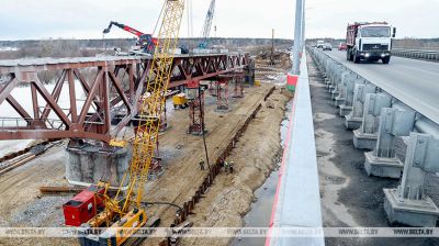 У Рэчыцкім раёне пачалі рэканструкцыю аўтамабільнага моста цераз Днепр