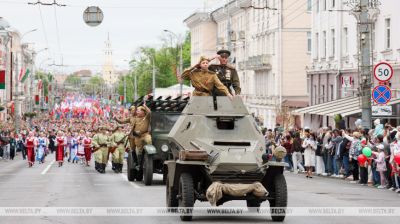 Парад ваеннай тэхнікі, памятныя акцыі: 9 Мая ў Гомелі  
