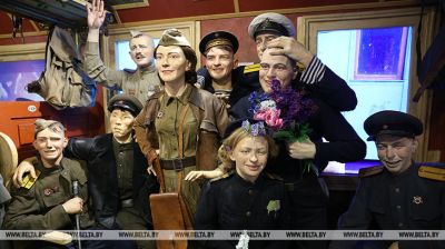 Перасовачны музей "Поезд Перамогі" першы прыпынак зрабіў у Брэсце  