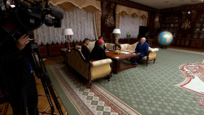 Лукашэнка і спецпасланнік Папы Рымскага Гуджэроці пацвердзілі важнасць дыялогу для ўзаемаразумення ў свеце